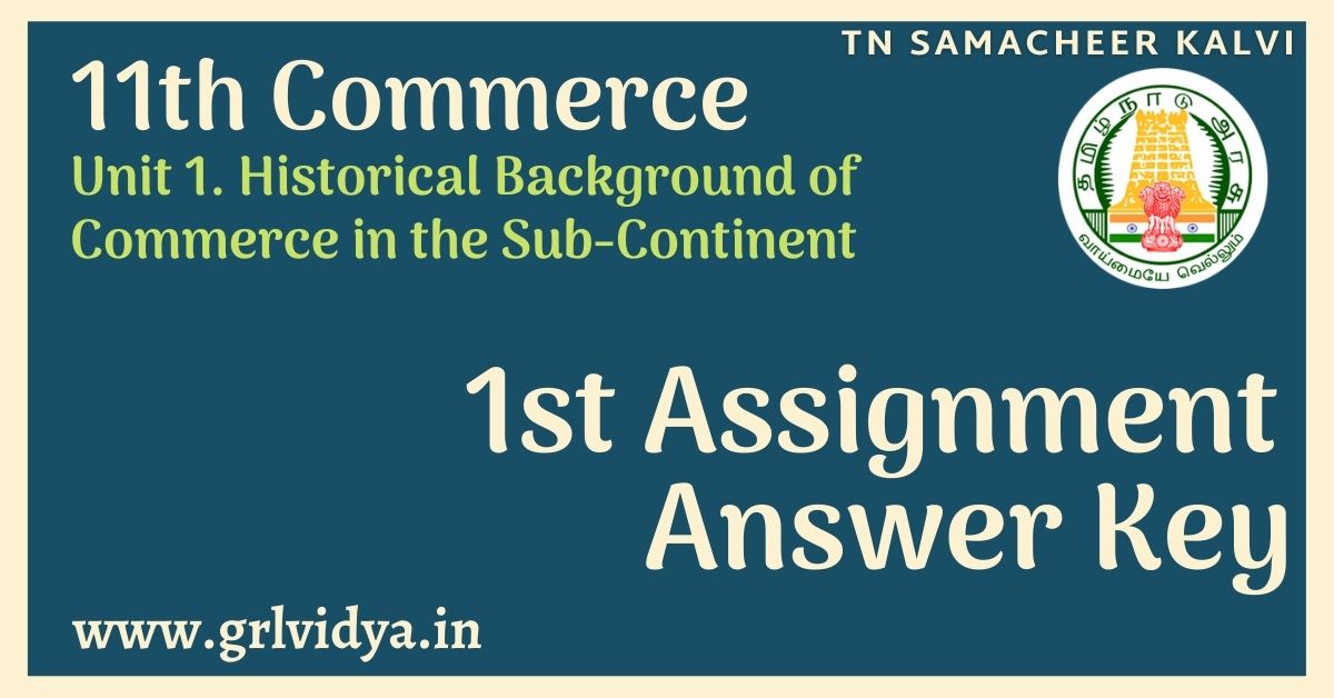11th commerce unit1 assignment answer key